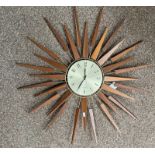 SETH THOMAS STAR BURST WALL CLOCK,