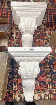 PAIR OF PLASTER CORBELS,