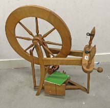 SPINNING WHEEL WITH HALDANE LABEL TO BODY Condition Report: Useable condition.