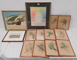 SELECTION OF PICTURES TO INCLUDE; J GOULD, VARIOUS FRAMED PRINTS OF DIFFERENT SPECIES OF BIRDS,