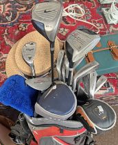 MIZUNO WIDEC II IRONS, SWING MASTER CHIPPER, NIKE 300CC DRIVER, WILSON HARMONIZED PUTTER,