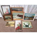GOOD SELECTION OF OIL PAINTINGS TO INCLUDE ; W.