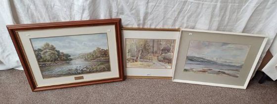 FRAMED WATERCOLOUR, SIGNED GEORGE KEITH, OF A LOCH SCENE FRAMED WATERCOLOUR,