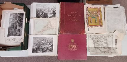 LARGE SELECTION OF VARIOUS BOOKPLATES ON ORNITHOLOGY, MILITARY, MAPS, ATLASES,