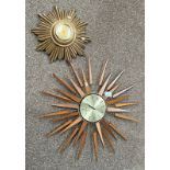 SETH THOMAS STAR BURST WALL CLOCK & A SMITHS WALL CLOCK -2-