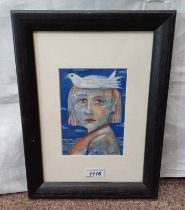 JOYCE CAIRNS - (ARR), SEAGULL & WOMAN SIGNED,