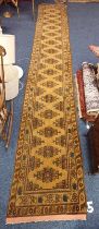 AFGHAN KAHLAMAMADI MIDDLE EASTERN RUNNER, WITH ALL OVER DESIGN,