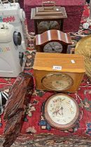 SELECTION OF VARIOUS MANTLE CLOCKS BY RHYTHM, SMITHS,