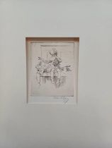 EILEEN SOPER THE SAMPLER SIGNED IN PENCIL UNFRAMED ETCHING 12.