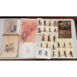 SELECTION OF PICTURES & PAINTINGS TO INCLUDE; VARIOUS COLOUR ENGRAVINGS OF COSTUMES OF BRITISH ARMY,