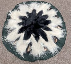 CIRCULAR ANIMAL HAIR RUG,