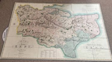 LARGE SCALE MAP OF THE COUNTY OF KENT FROM AN ACTUAL SURVEY MADE IN THE YEARS 1819 - 1820 BY