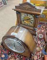 SMITHS ENFIELD MANTLE CLOCK & A MANTLE CLOCK WITH SILVERED & GILT DIAL -2-