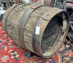 VAUX 014 EDINBURGH MARKED 4 BANDED WHISKY / SPIRIT BARREL