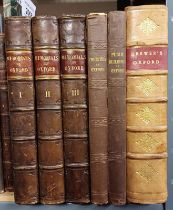 MEMORIALS OF OXFORD BY JAMES INGRAM, IN 3 HALF LEATHER BOUND VOLUMES - 1837,