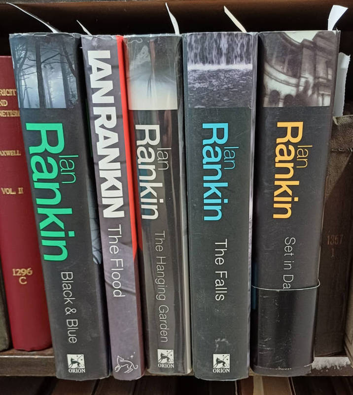 5 SIGNED IAN RANKIN BOOKS TO INCLUDE: BLACK & BLUE - 1997; THE FLOOD - 2005;