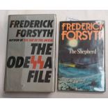 THE SHEPARD BY FREDERICK FORSYTH, SIGNED, WITH DUST JACKET AND THE ODESSA FILE BY FREDERICK FORSYTH,