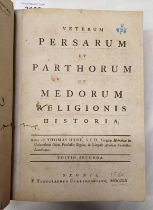 VETERUM PERSARUM ET PARTHORUM ET MEDORUM RELIGIONIS HISTORIA BY THOMAS HYDE,