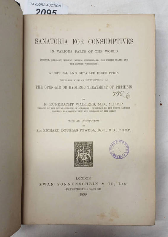 SANATOIA FOR CONSUMPTIVES IN VARIOUS PARTS OF THE WORLD,