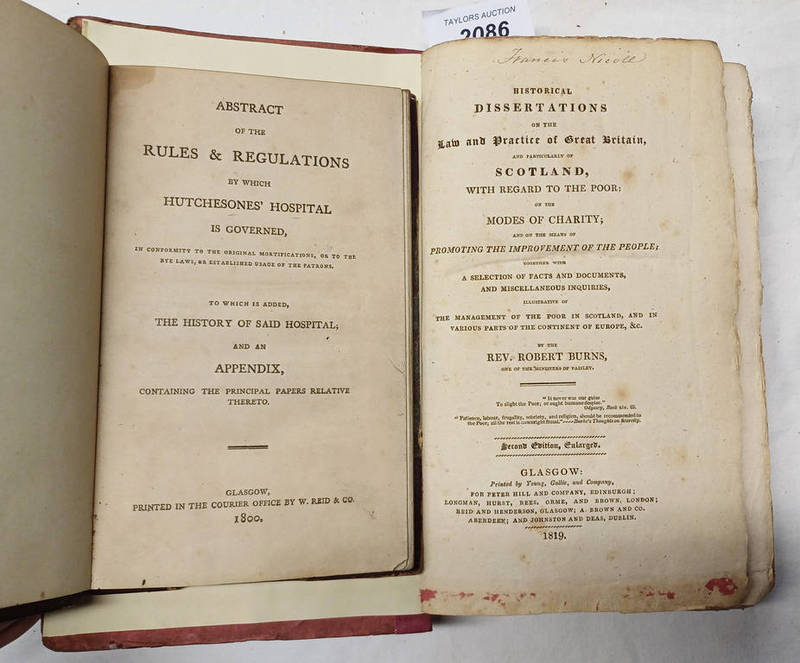 HISTORICAL DISSERATIONS ON THE LAW & PRACTICE OF GREAT BRITAIN, & PARTICULARLY OF SCOTLAND,