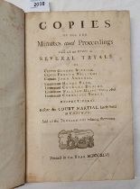COPIES OF ALL THE MINUTES AND PROCEEDINGS TAKEN AT AND UPON THE SEVERAL TRYALS OF CAPTAIN GEORGE