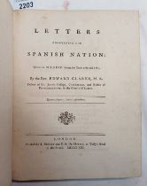 LETTERS CONCERNING THE SPANISH NATION: WRITTEN AT MADRID DURING THE YEARS 1760 & 1761 BY REV.