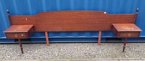 STAG MAHOGANY CONTINENTAL HEADBOARD - 256 CM WIDE