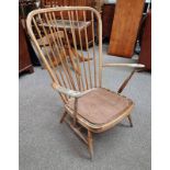 ERCOL SPINDLE BACK ARMCHAIR FRAME - AF