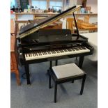VISCOUNT PROFESSIONAL CLASSICO GSV-1000 ELECTRIC BABY GRAND PIANO WITH PIANO STOOL. SERIAL NO.