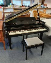VISCOUNT PROFESSIONAL CLASSICO GSV-1000 ELECTRIC BABY GRAND PIANO WITH PIANO STOOL. SERIAL NO.