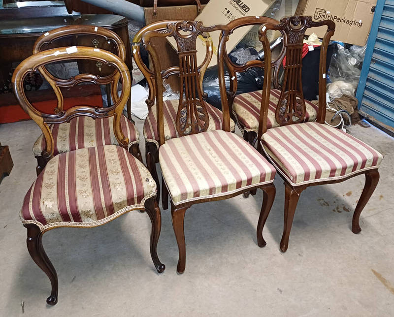 PAIR OF EARLY 20TH CENTURY MAHOGANY HAND CHAIRS WITH FRET WORK BACKS BY JAMES GARVIE & SONS,