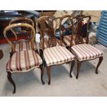 PAIR OF EARLY 20TH CENTURY MAHOGANY HAND CHAIRS WITH FRET WORK BACKS BY JAMES GARVIE & SONS,