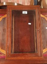 MAHOGANY WALL HANGING DISPLAY CABINET WITH SINGLE GLAZED PANEL DOOR