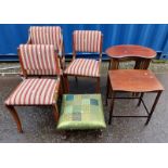 SET OF 3 MAHOGANY DINING CHAIRS INCLUDING ONE ARMCHAIR BY BERESFORD & HICKS LONDON,