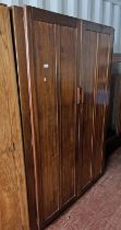 20TH CENTURY MAHOGANY 2 DOOR WARDROBE,