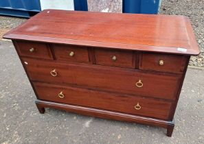 STAG MAHOGANY CHEST OF 4 SHORT OVER 2 LONG DRAWERS 71CM TALL X 106 CM WIDE