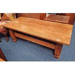 OAK RECTANGULAR COFFEE TABLE - 132 CM LONG