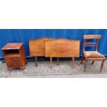 BEITHCRAFT LTD, SINGLE DOOR BEDSIDE CABINET, PAIR OF WALNUT HEADBOARDS ETC.