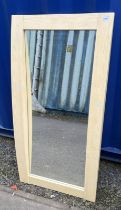 BEECH WOOD OVERMANTLE MIRROR - 60 CM X 121 CM