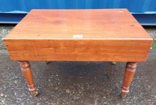 19TH CENTURY MAHOGANY BIDET ON TURNED SUPPORTS