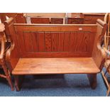 EARLY 20TH CENTURY PINE PEW.