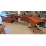 MAHOGANY DRESSING TABLE WITH 5 DRAWERS,