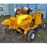 2013 CARLTON SP4012 STUMP GRINDER 45HP DIESEL STUMP GRINDER WITH 4 WHEEL DRIVE AND REMOTE