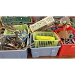LARGE SELECTION OF VARIOUS TOOLS TO INCLUDE, HAMMERS, SAWS, ANGLEPOSE LAMP, SCREWS,