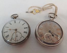 SILVER POCKETWATCH LONDON 1933 & 1 OTHER SILVER DOUBLE CASED POCKETWATCH CHESTER 1891,