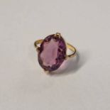 VICTORIAN 22CT GOLD AMETHYST SET RING, LONDON 1875 - 4.