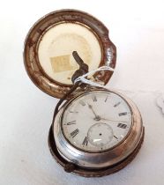 DOUBLE CASED SILVER POCKETWATCH CHESTER 1892, THE WORKS INSCRIBED D B GREY STONEHAVEN,