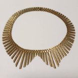 9CT GOLD FRINGE NECKLACE - 41CM LONG, 62.