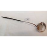 19TH CENTURY SILVER BOWL TODDY LADLE,