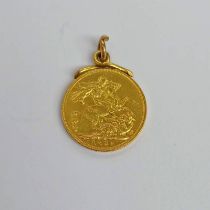 1894 MELBOURNE MINT SOVEREIGN MOUNTED AS A PENDANT - 8.
